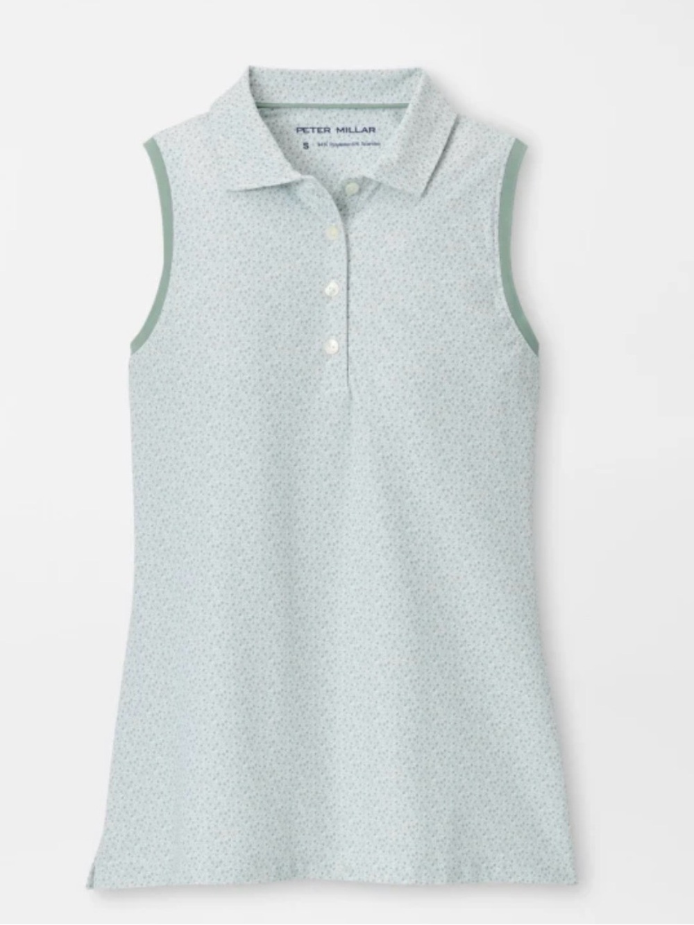 Peter Millar Women's Tee It Up Banded Sport Mesh Sleeveless Polo Size S